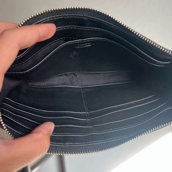 Coach Black Leather Wristlet - Picture 7 of 8